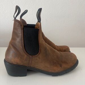Women Heeled Blundstone Boots Rustic Brown Size 8